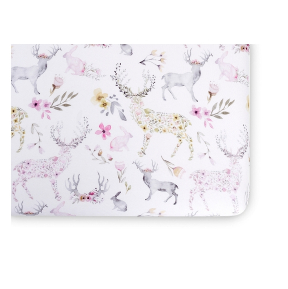 Oilo Fawn Jersey Crib Sheet- Blush